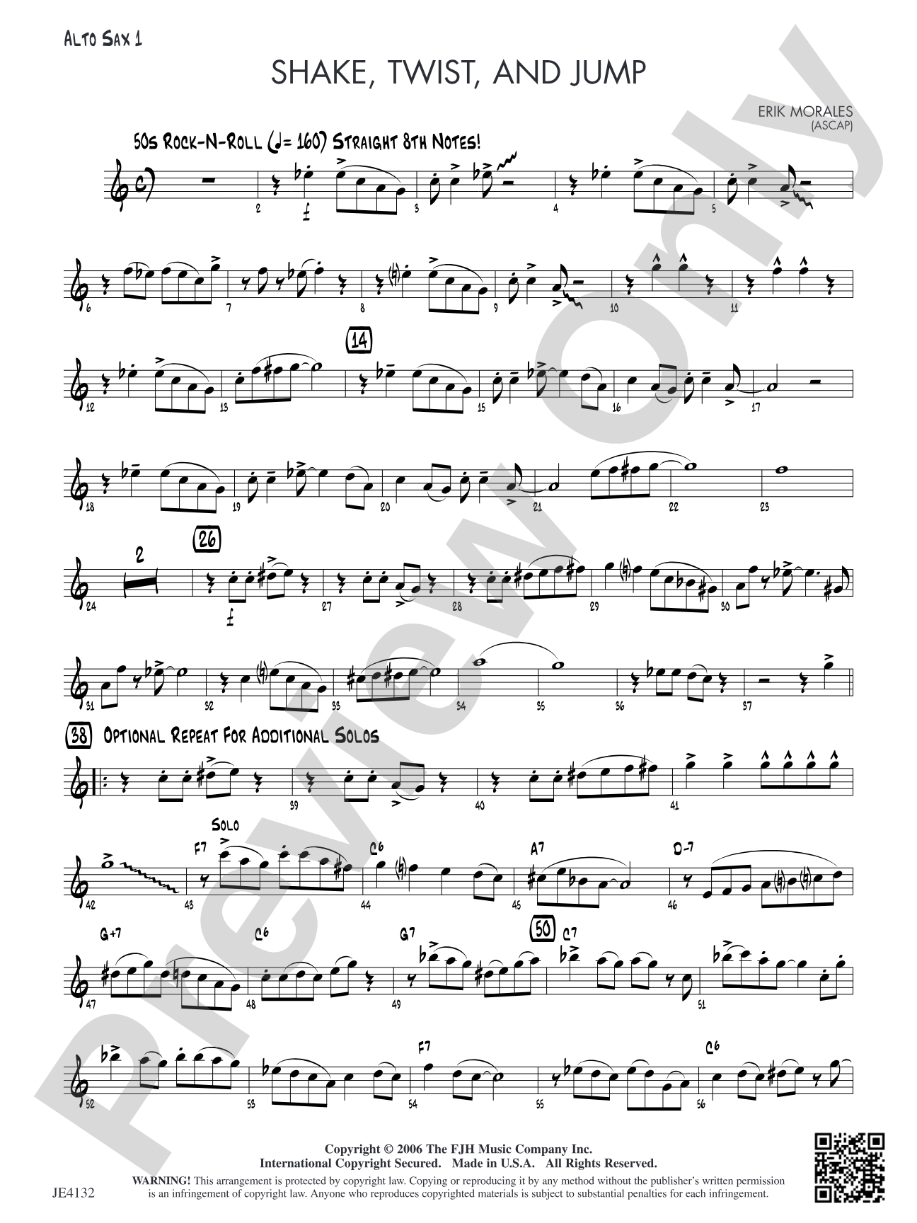 Shake, Twist, and Jump: Alto Sax 1