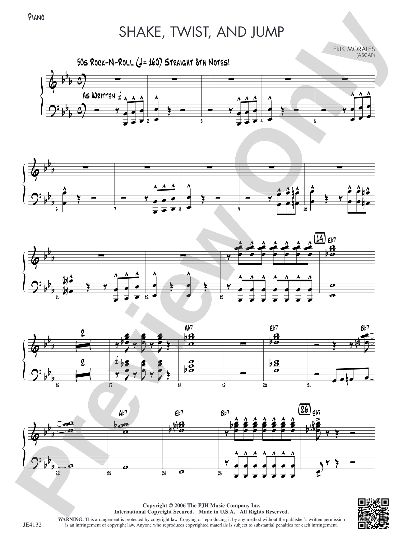 Shake, Twist, and Jump: Piano