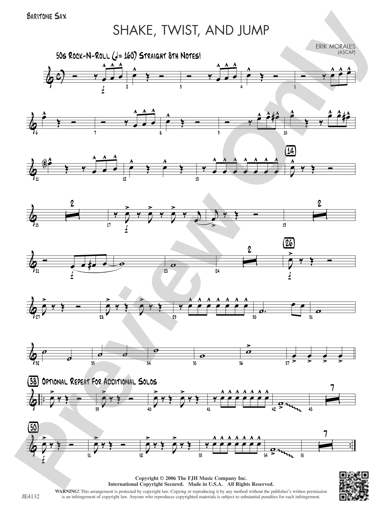 Shake, Twist, and Jump: Opt. Baritone Sax