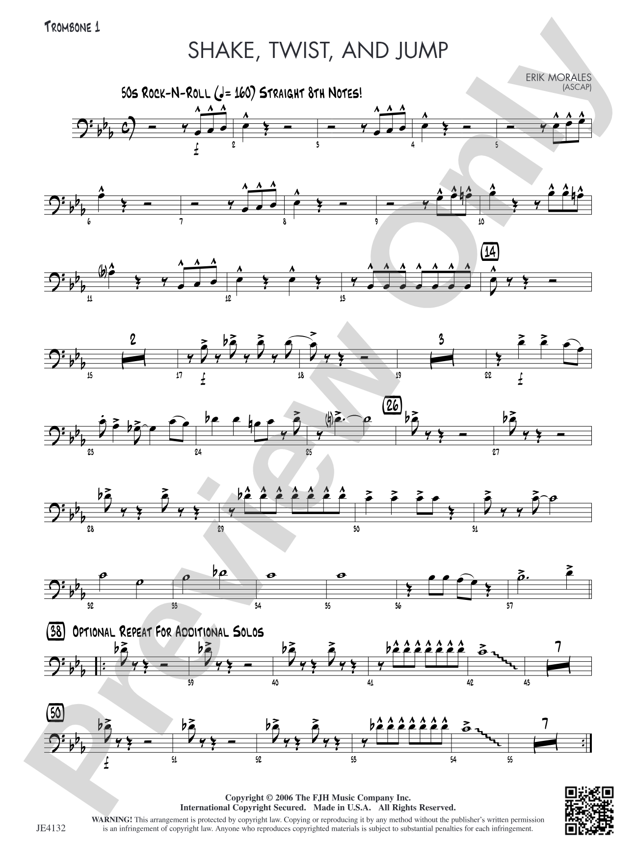 Shake, Twist, and Jump: Trombone 1
