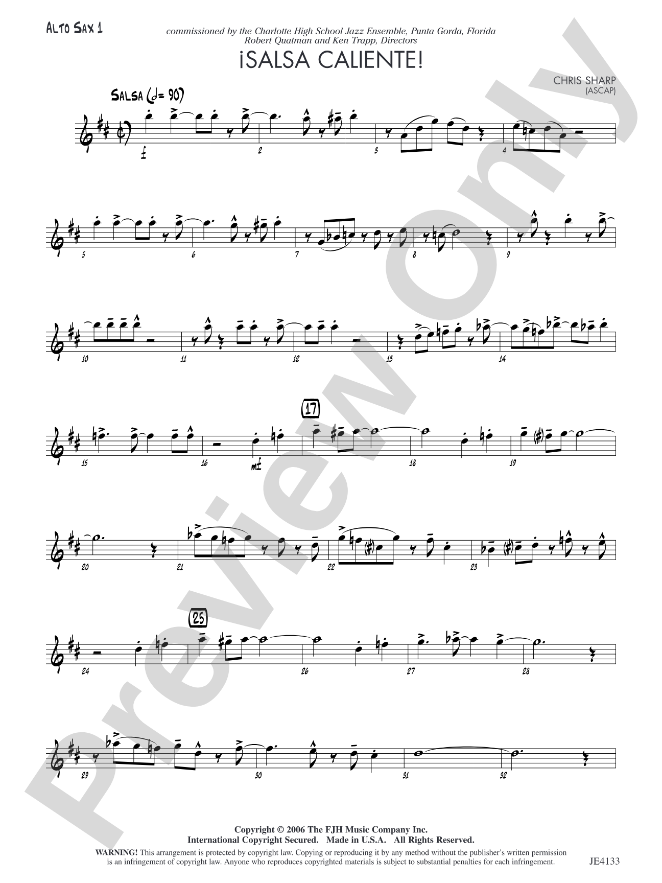 Salsa Caliente!: Alto Sax 1