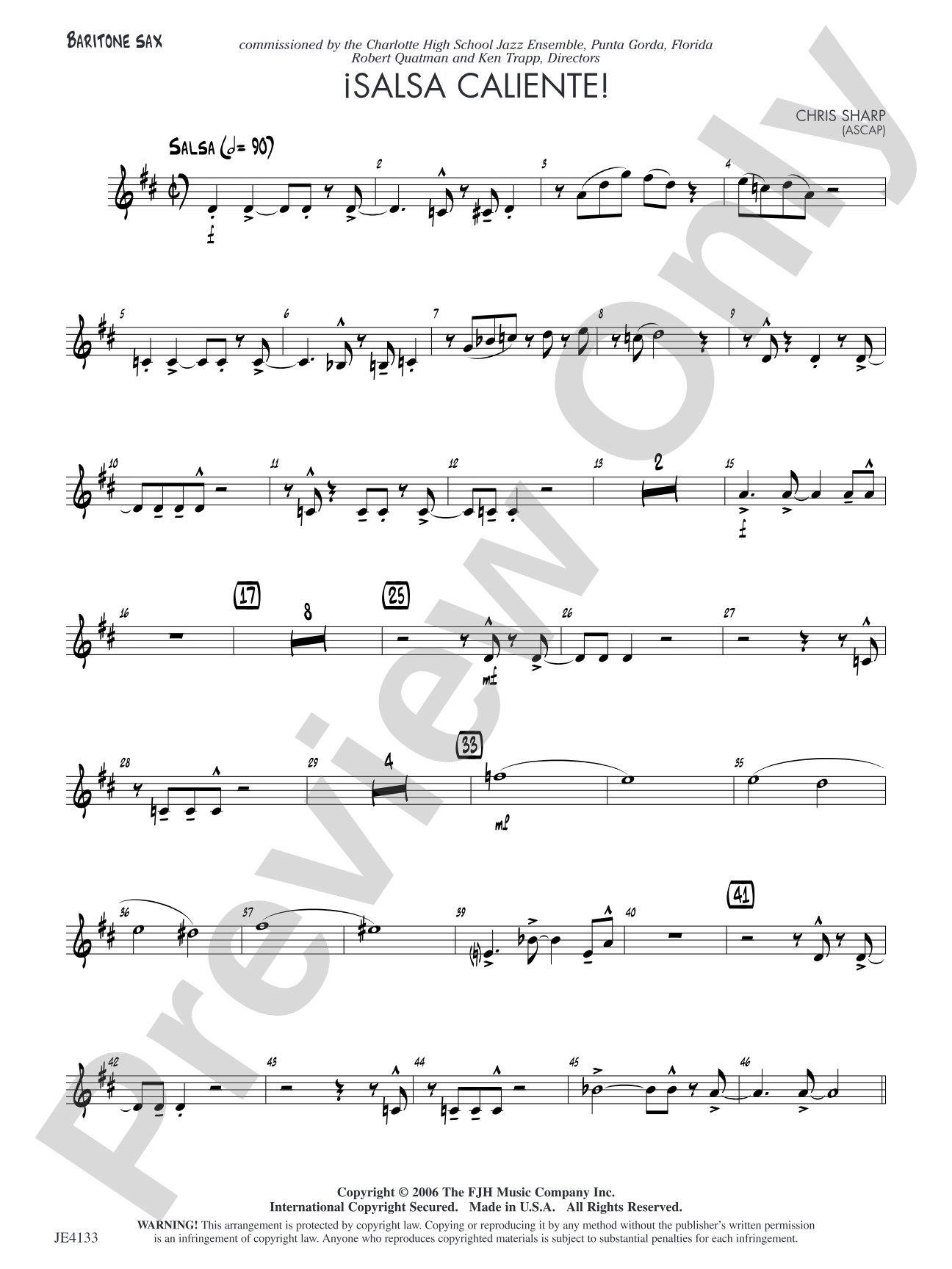 Salsa Caliente!: Baritone Sax