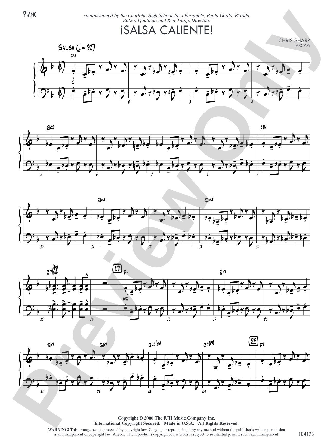 Salsa Caliente!: Piano