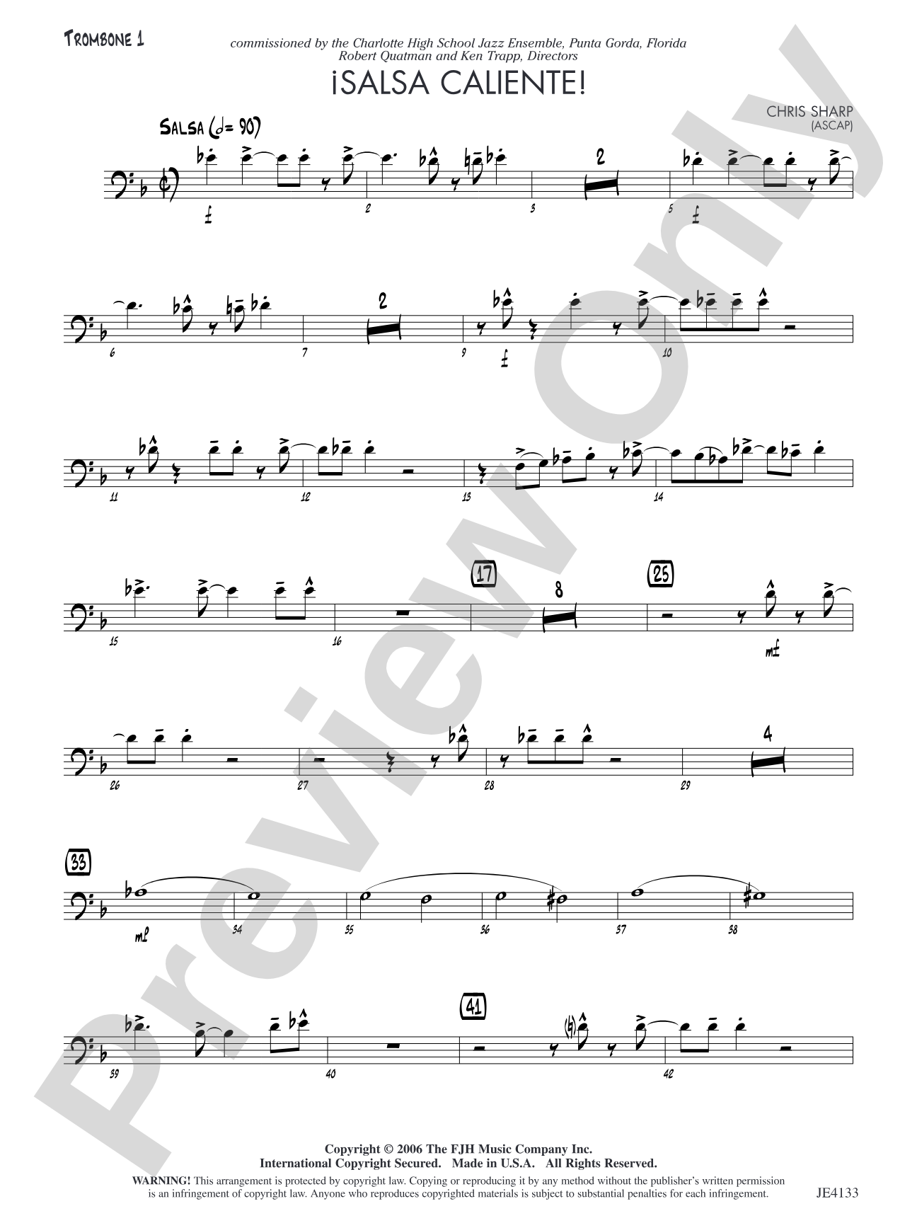 Salsa Caliente!: Trombone 1