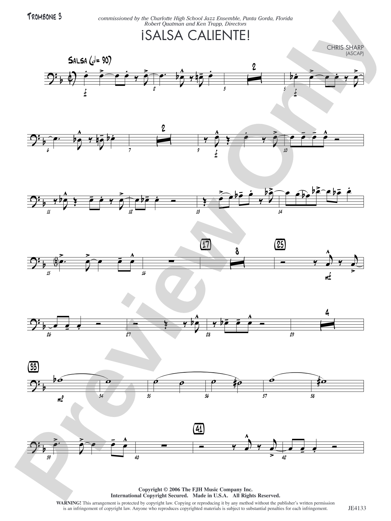 Salsa Caliente!: Trombone 3
