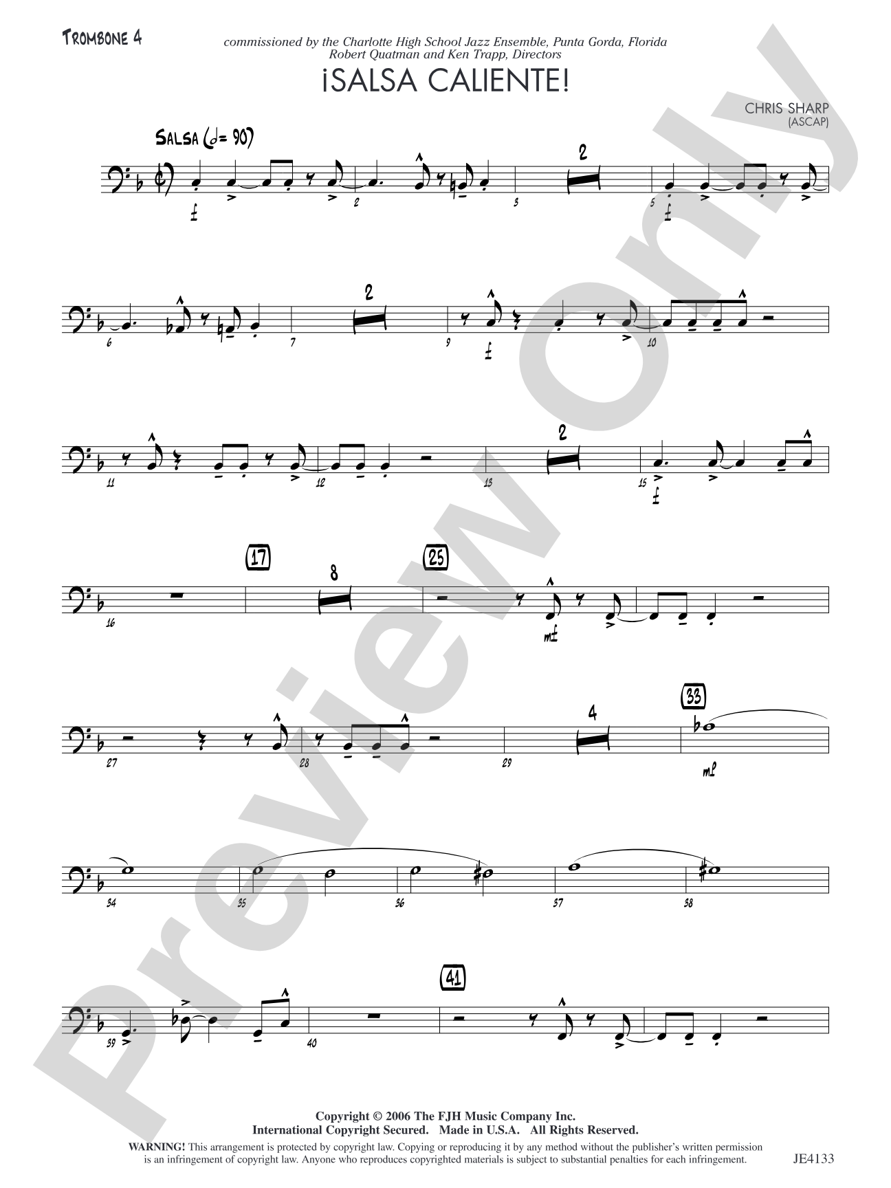 Salsa Caliente!: Trombone 4