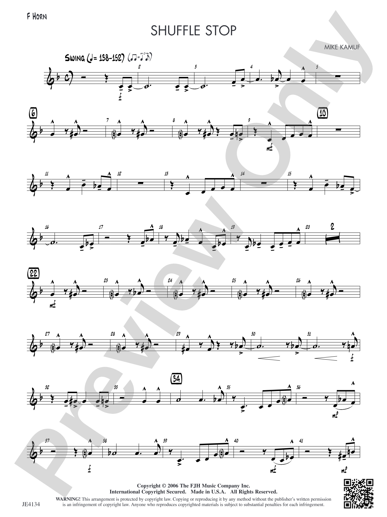 Shuffle Stop: Alternate F Horn