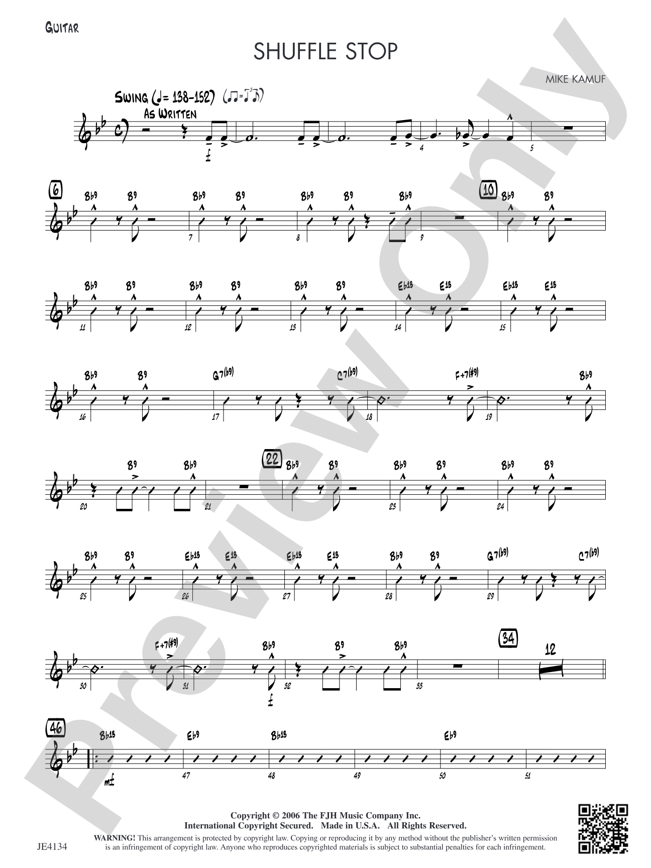 Shuffle Stop: Guitar