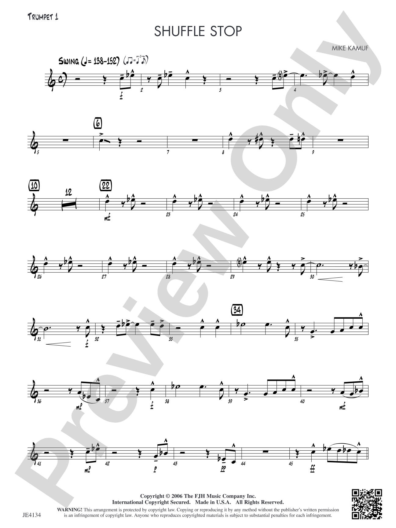 Shuffle Stop: Trumpet 1
