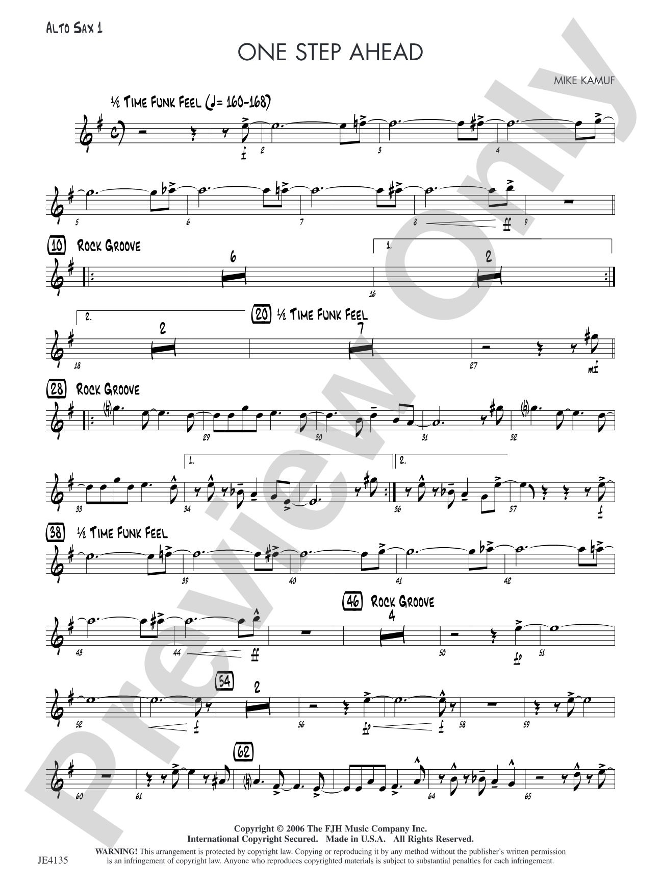 One Step Ahead: Alto Sax 1