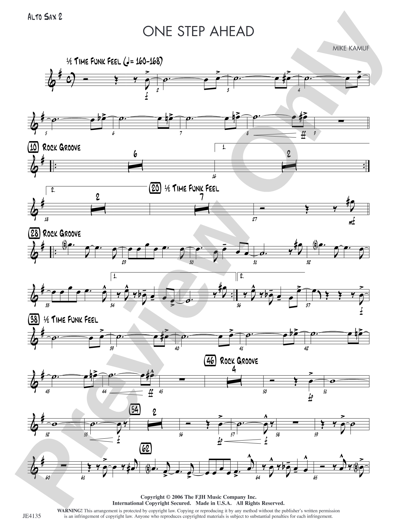 One Step Ahead: Alto Sax 2