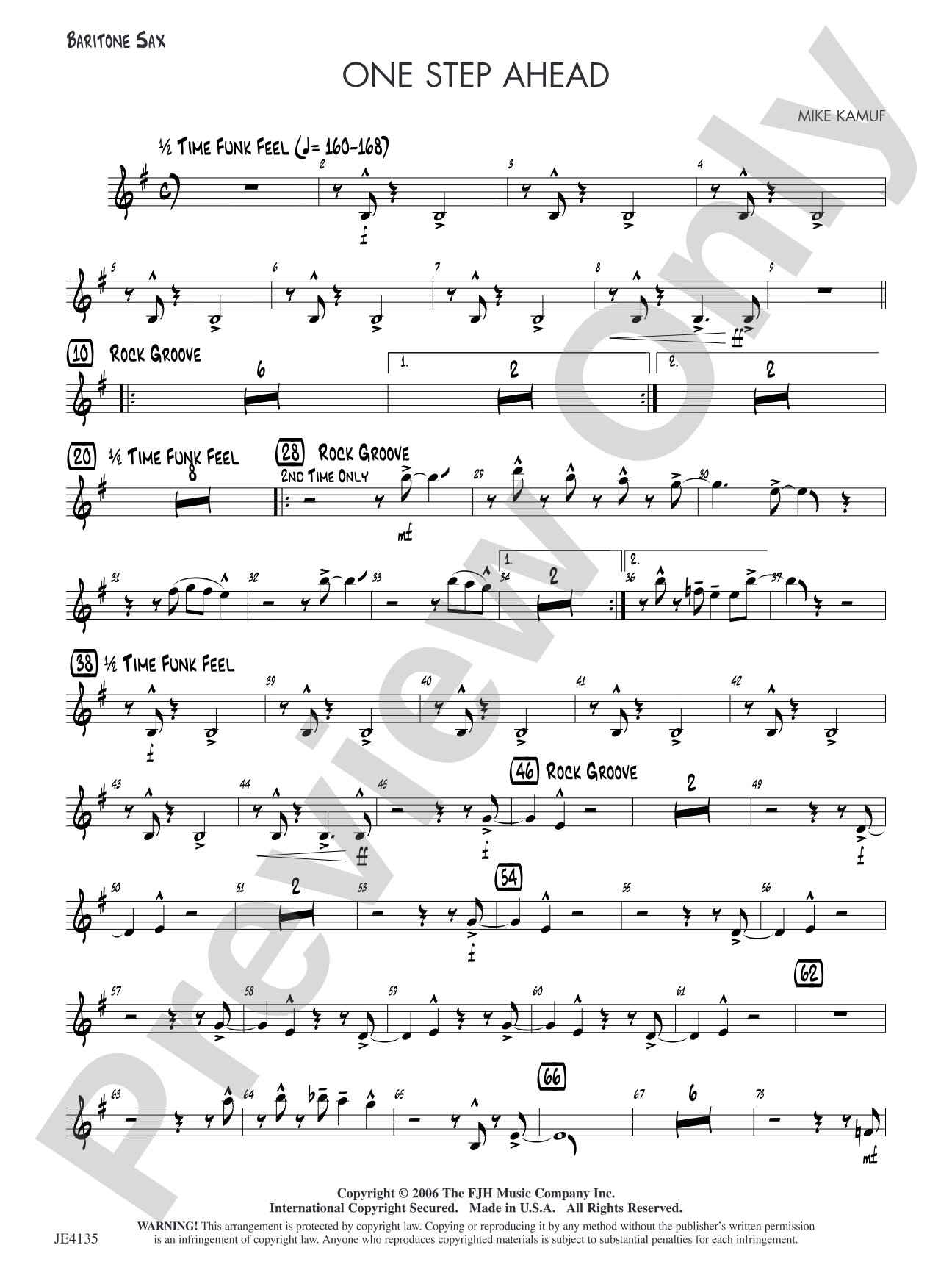 One Step Ahead: Baritone Sax