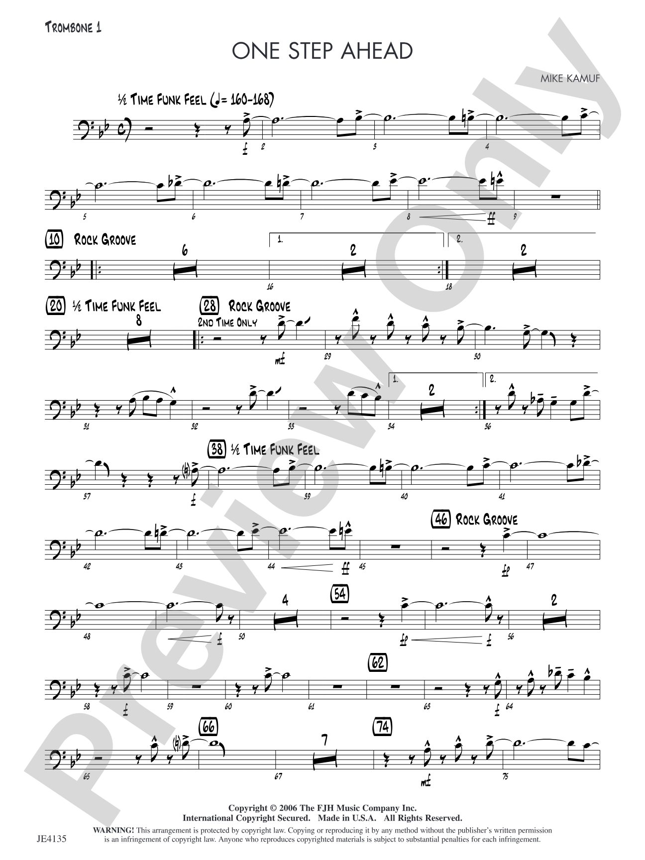 One Step Ahead: Trombone 1