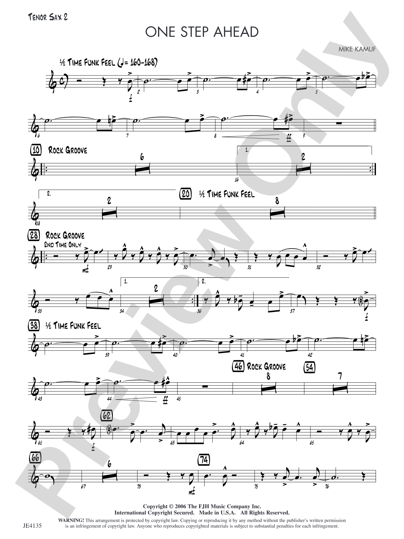 One Step Ahead: Tenor Sax 2