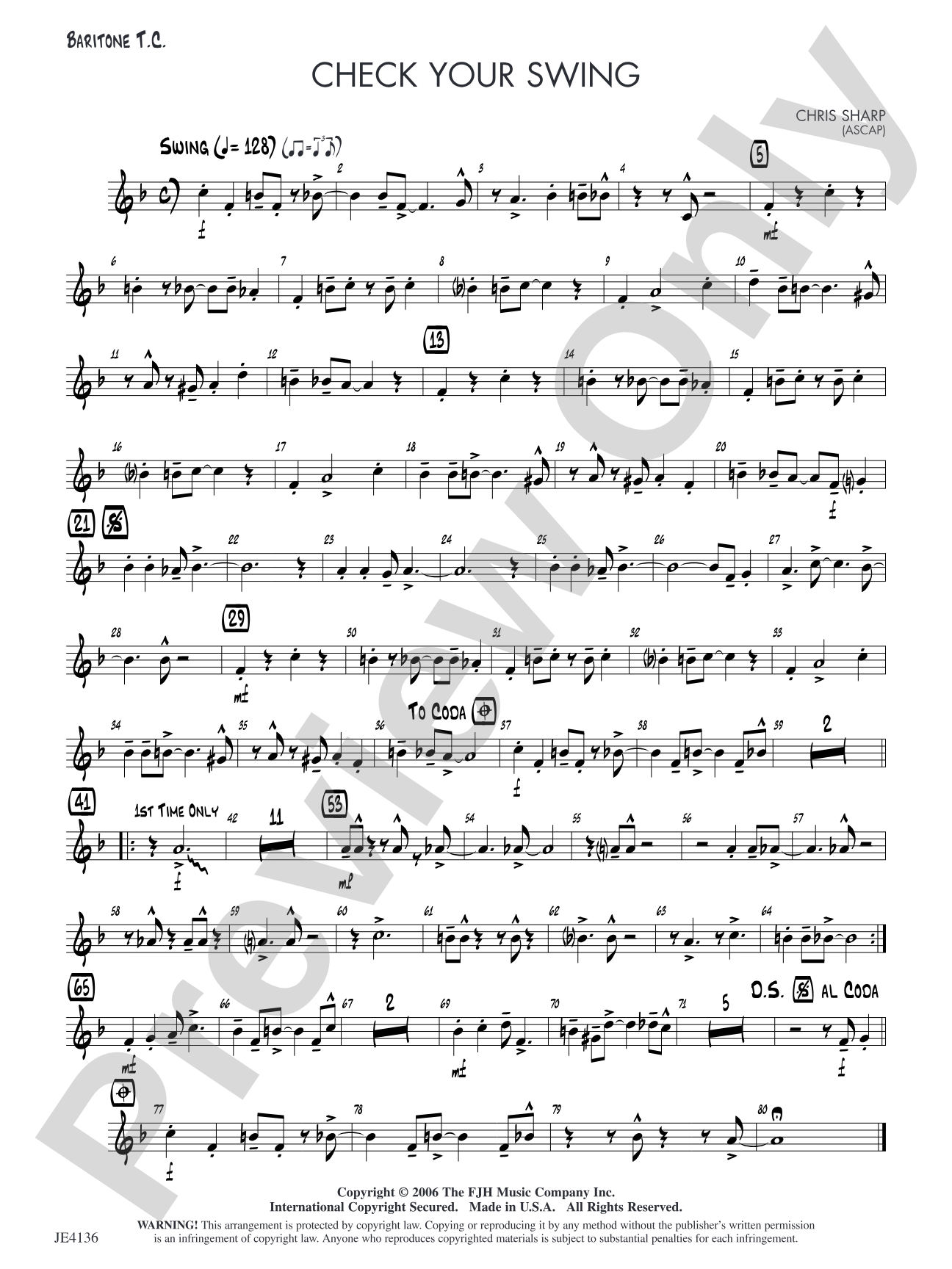 Check Your Swing: Alternate Baritone T.C.