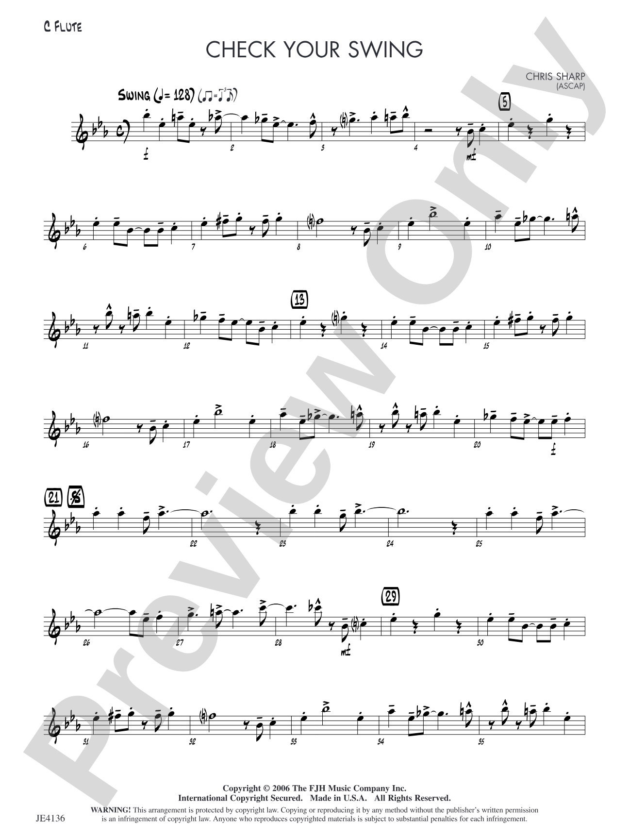 Check Your Swing: Alternate C Flute