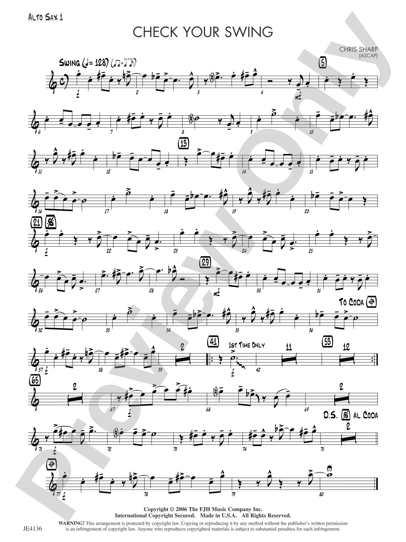 Check Your Swing: Alto Sax 1