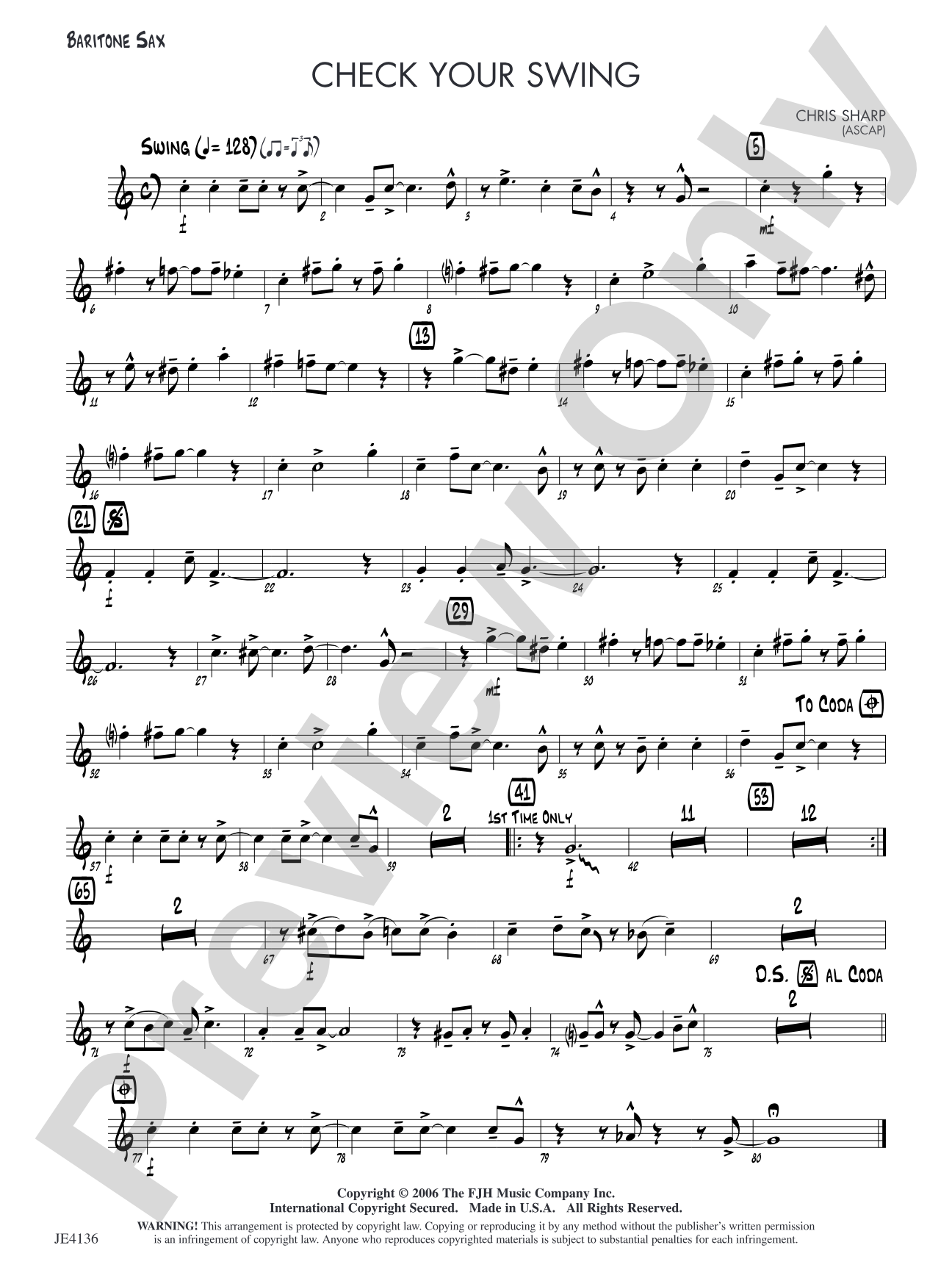 Check Your Swing: Opt. Baritone Sax