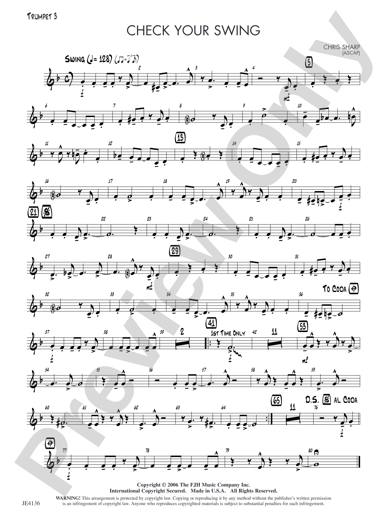Check Your Swing: Opt. Trumpet 3