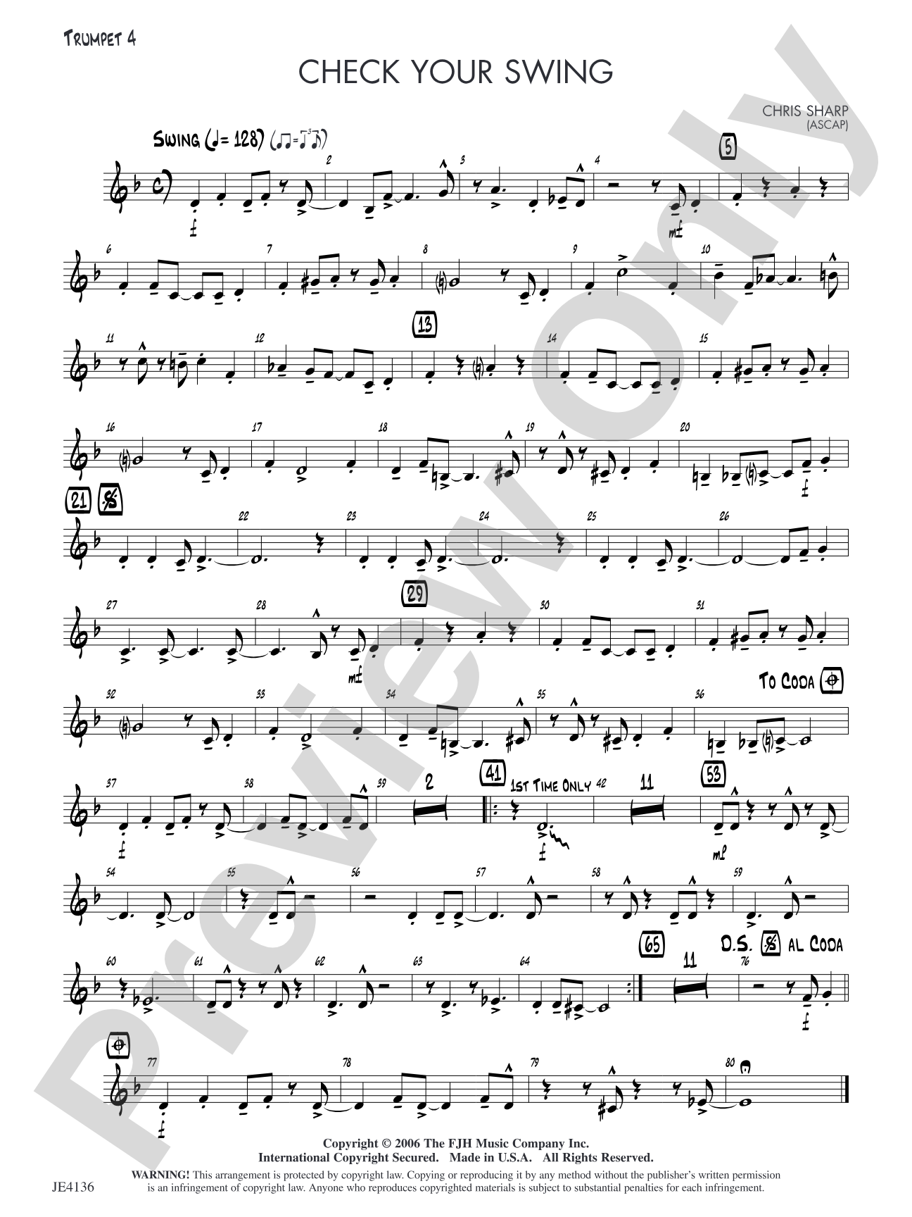 Check Your Swing: Opt. Trumpet 4