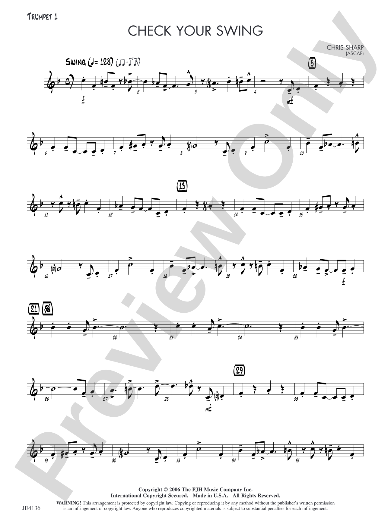 Check Your Swing: Trumpet 1