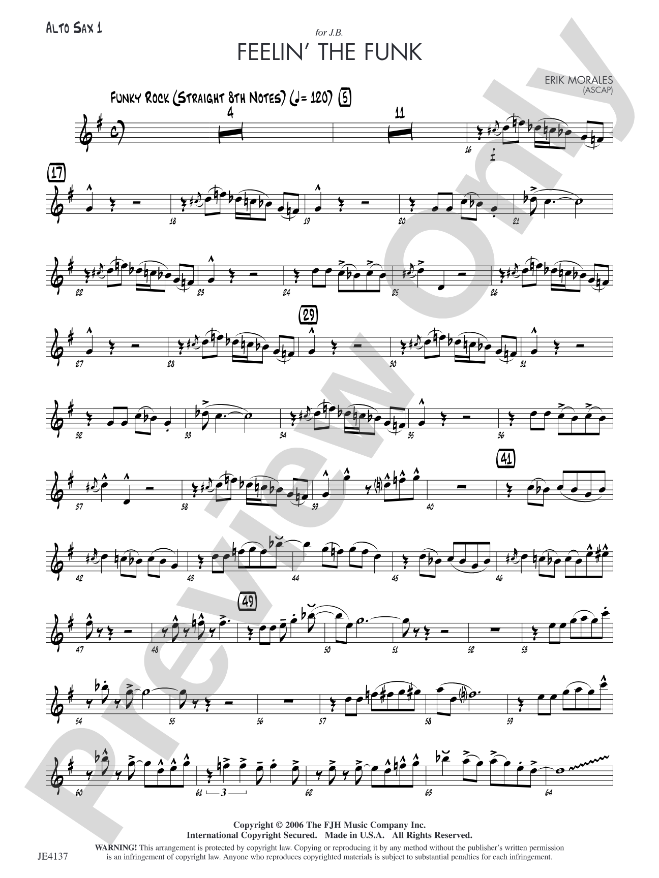Feelin' the Funk: Alto Sax 1