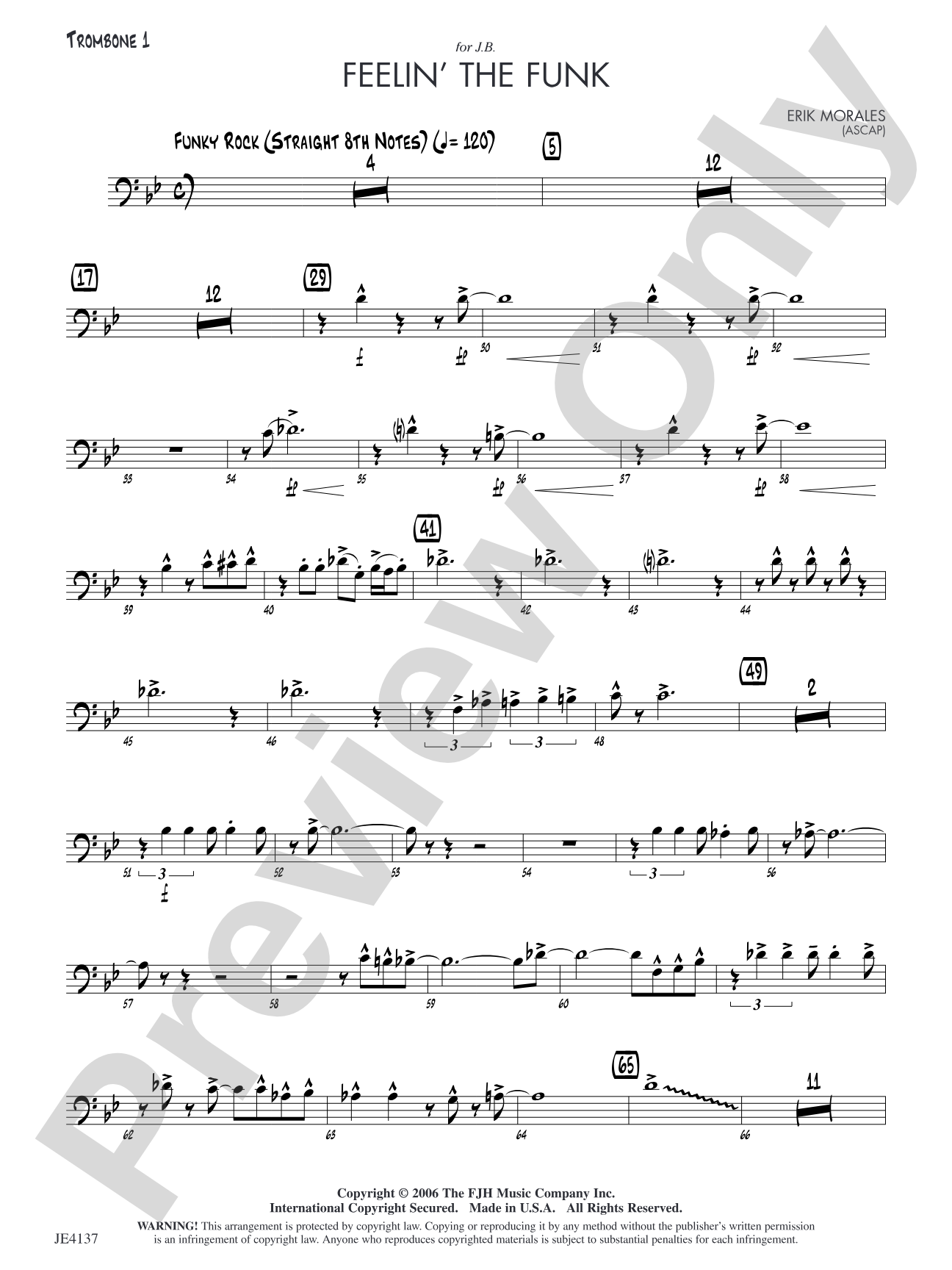 Feelin' the Funk: Trombone 1