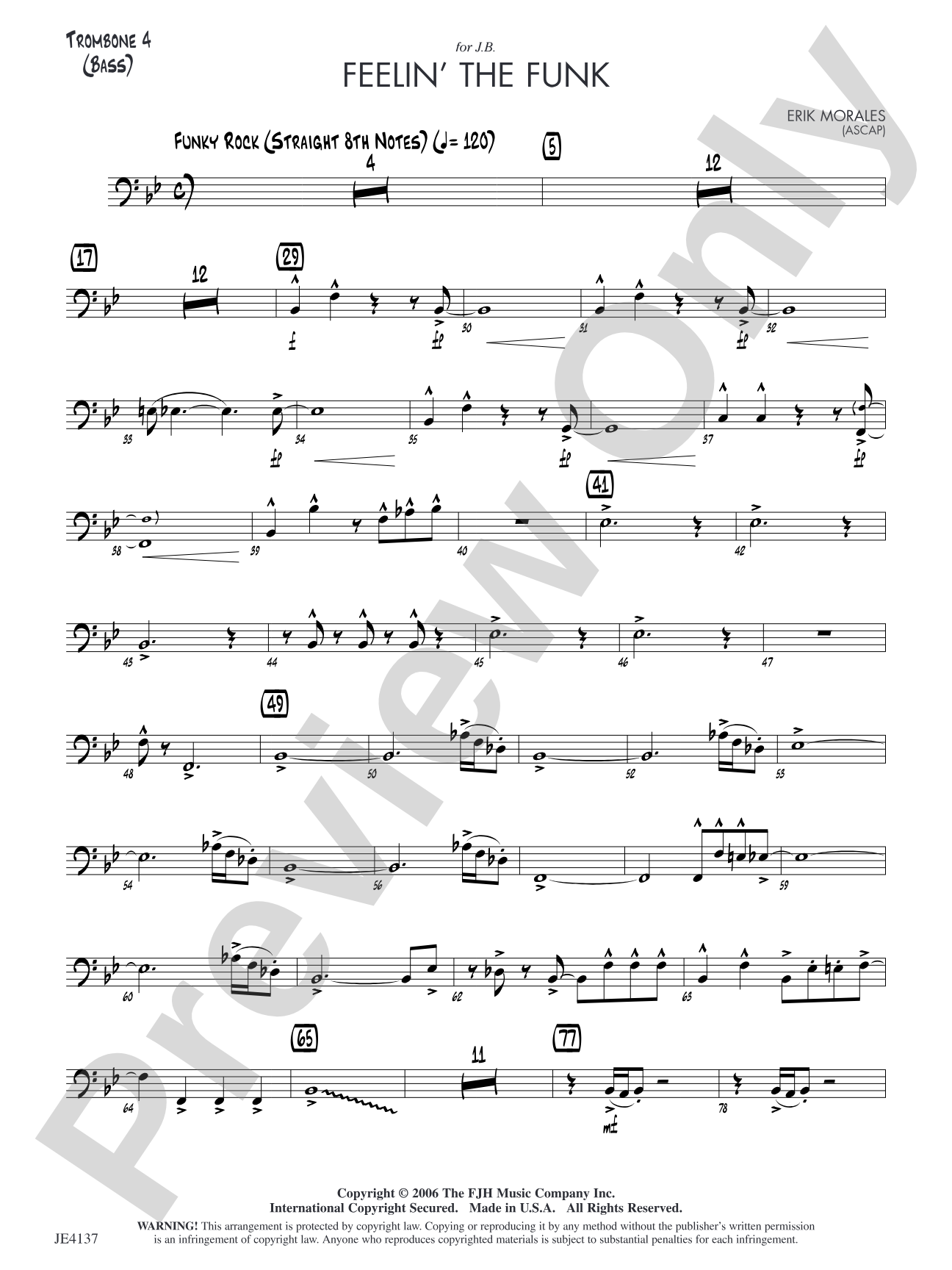 Feelin' the Funk: Trombone 4 (Bass)