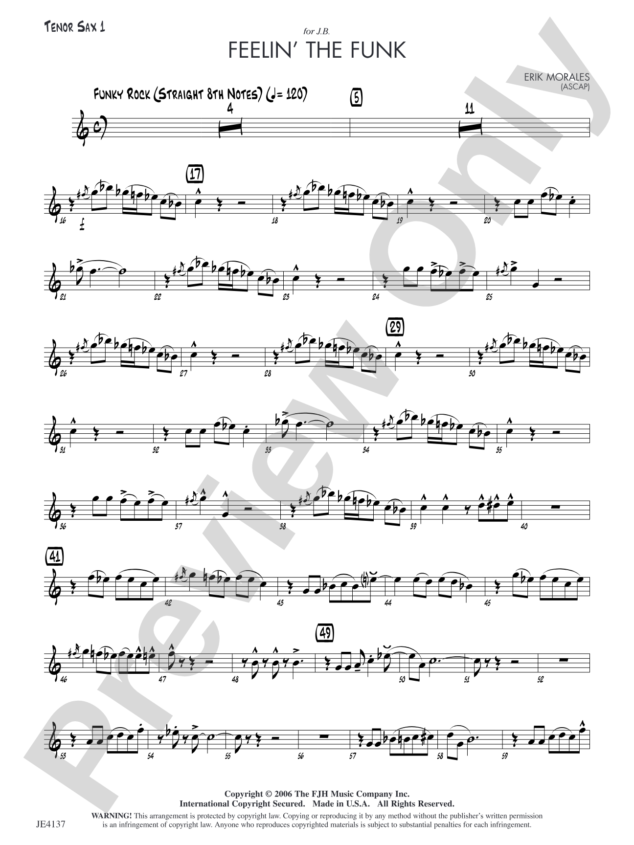 Feelin' the Funk: Tenor Sax 1