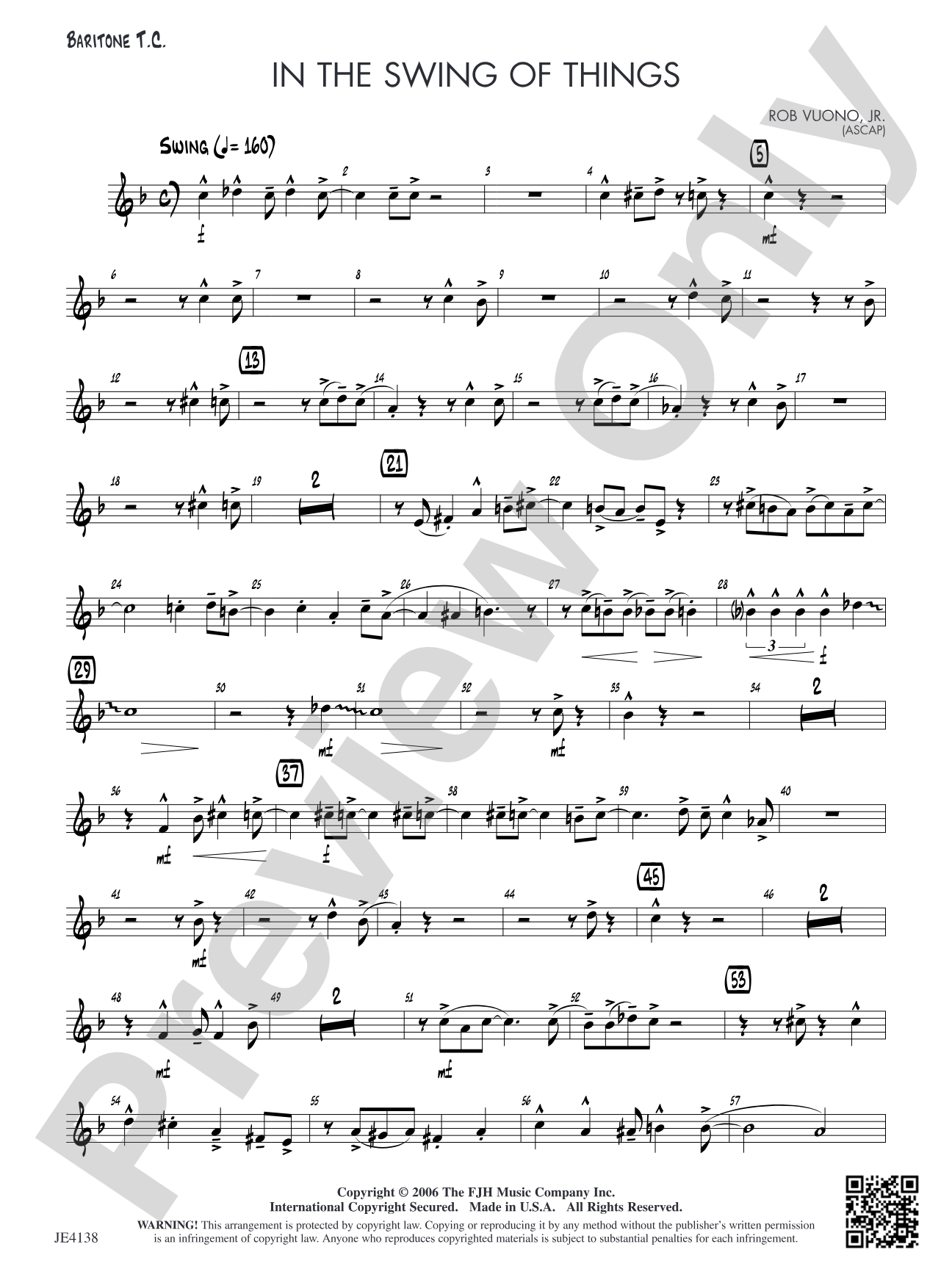 In the Swing of Things: Baritone T.C. (Alternate Part)