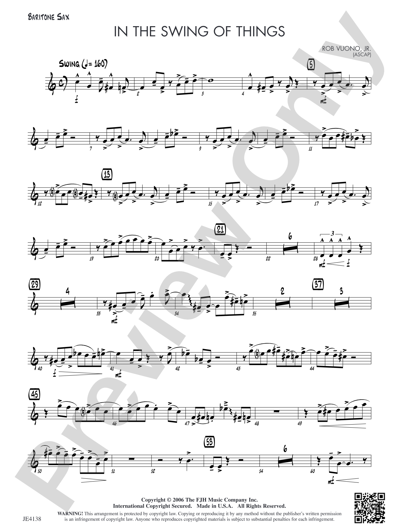 In the Swing of Things: Opt. Baritone Sax