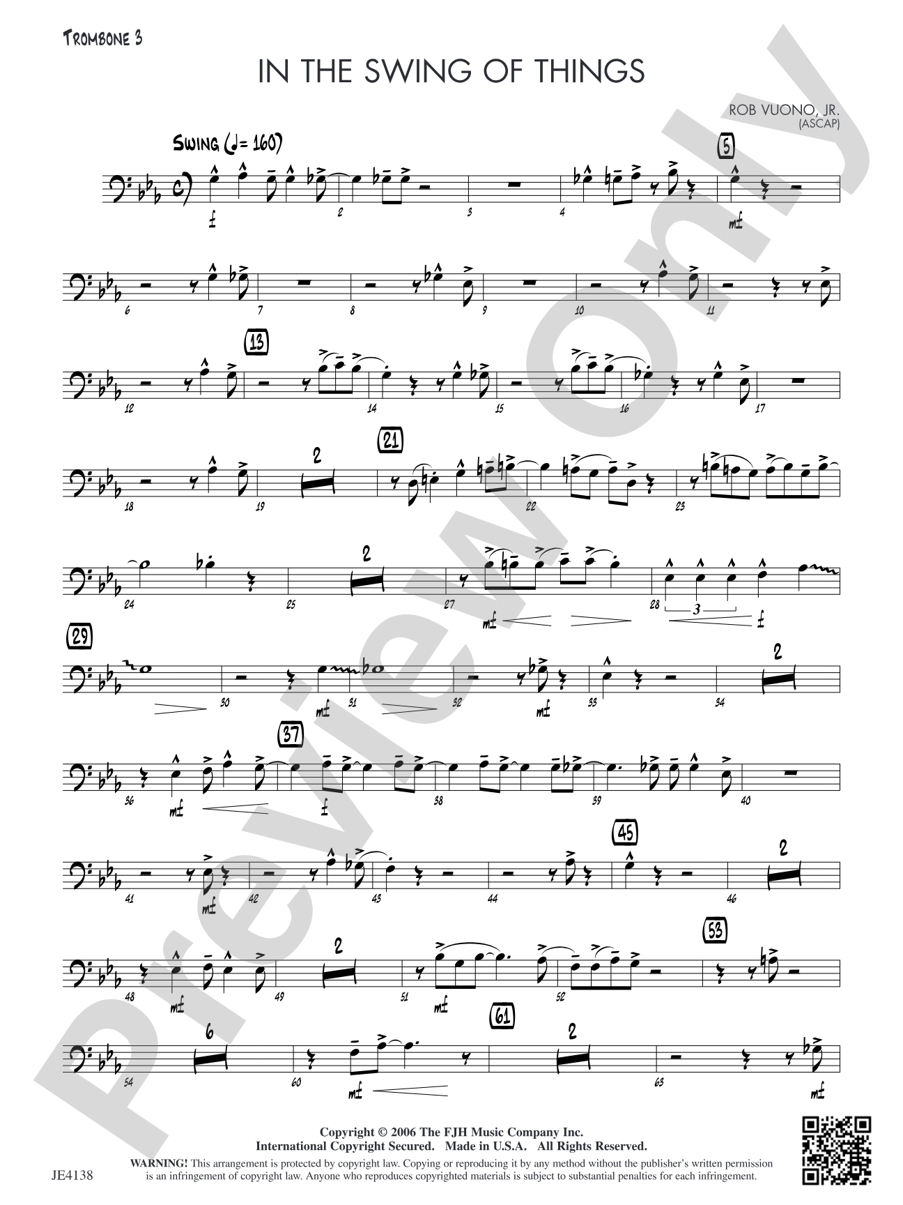 In the Swing of Things: Opt. Trombone 3