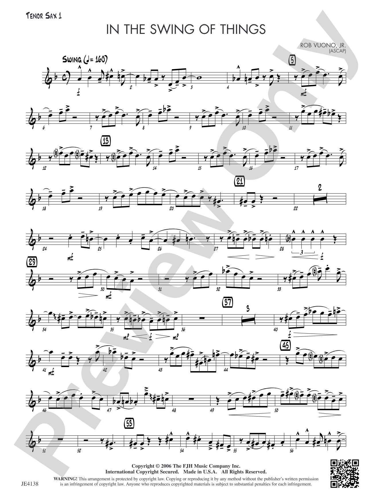 In the Swing of Things: Tenor Sax 1