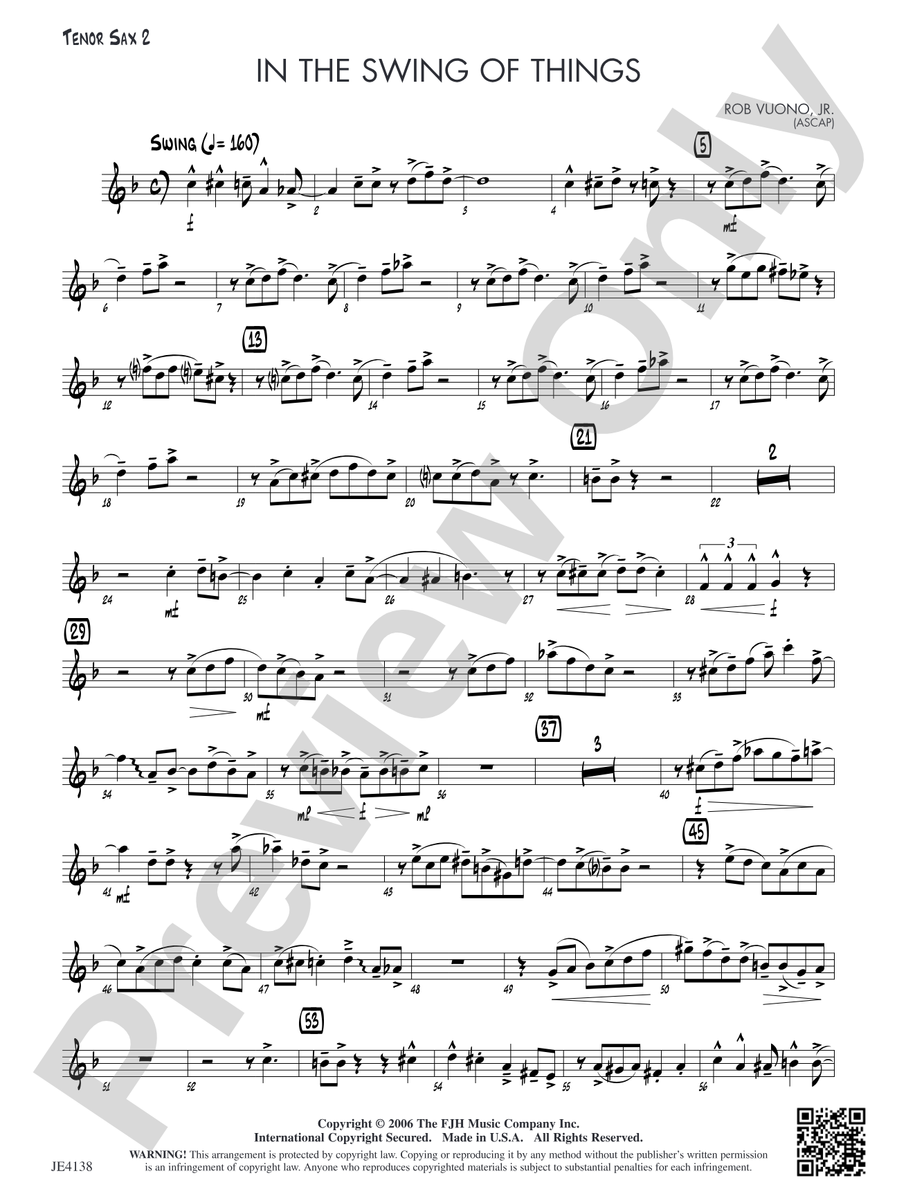 In the Swing of Things: Tenor Sax 2