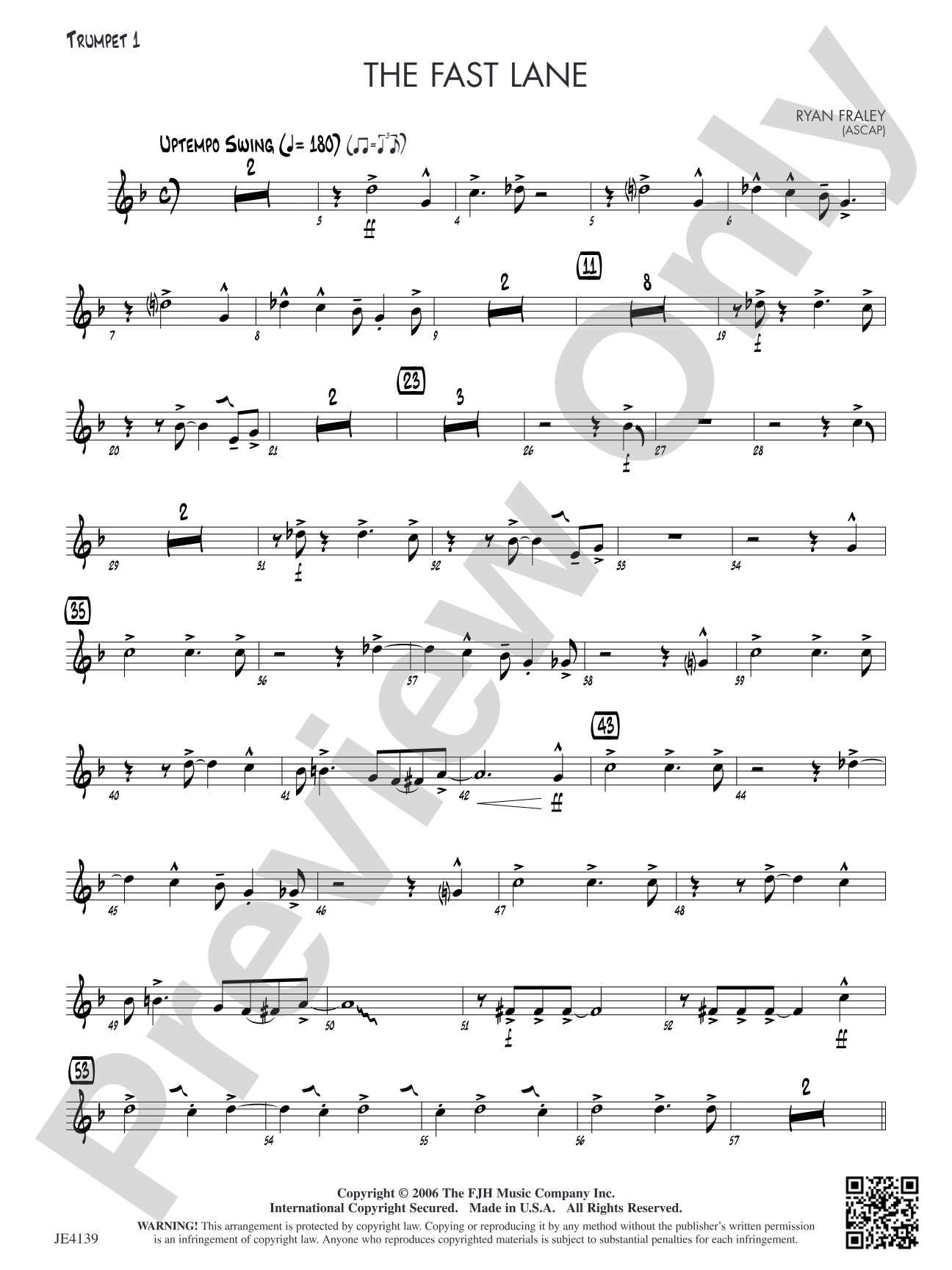 The Fast Lane: Trumpet 1