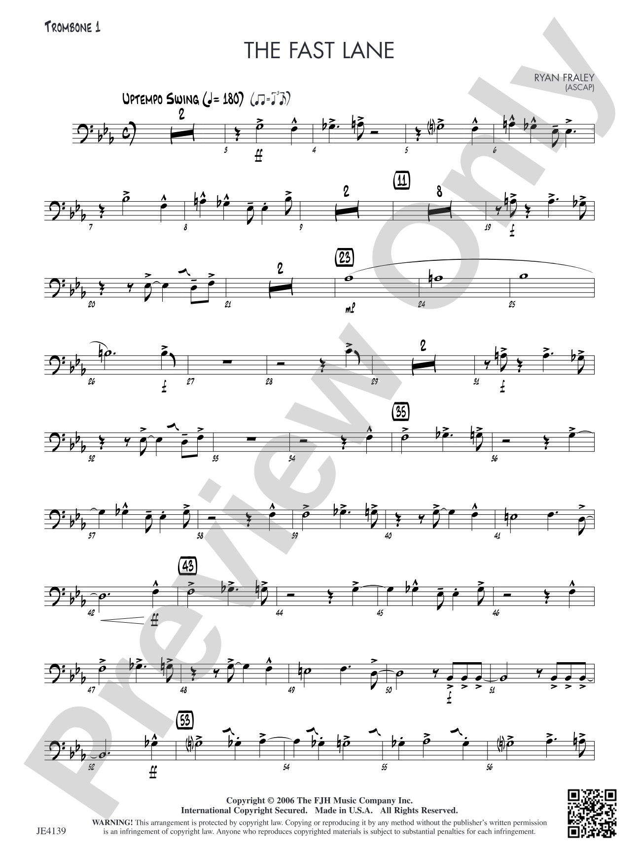 The Fast Lane: Trombone 1