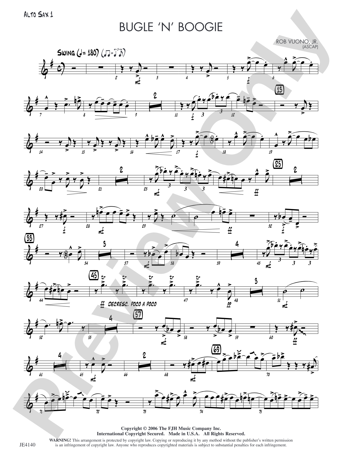 Bugle 'n' Boogie: Alto Sax 1