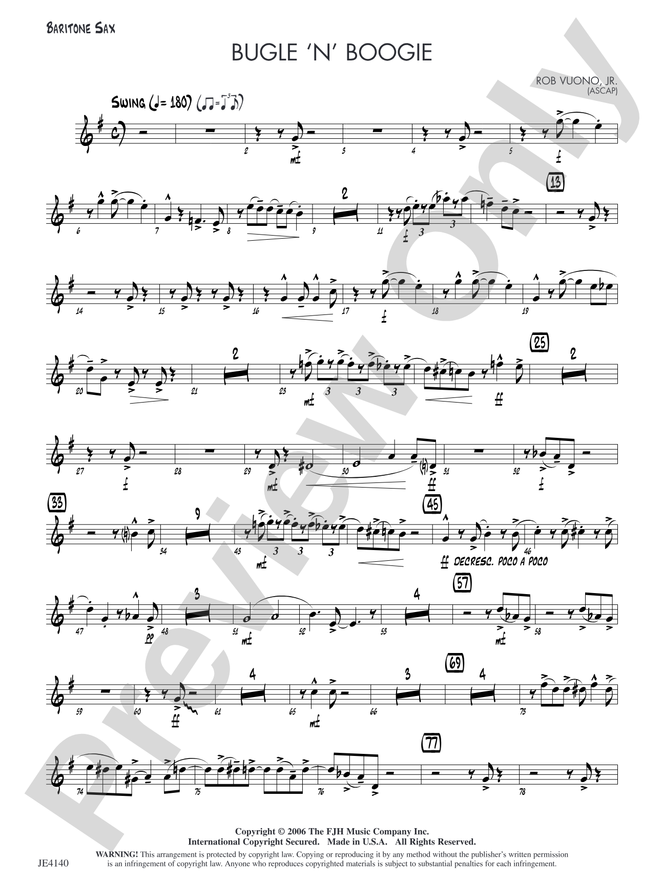 Bugle 'n' Boogie: Baritone Sax