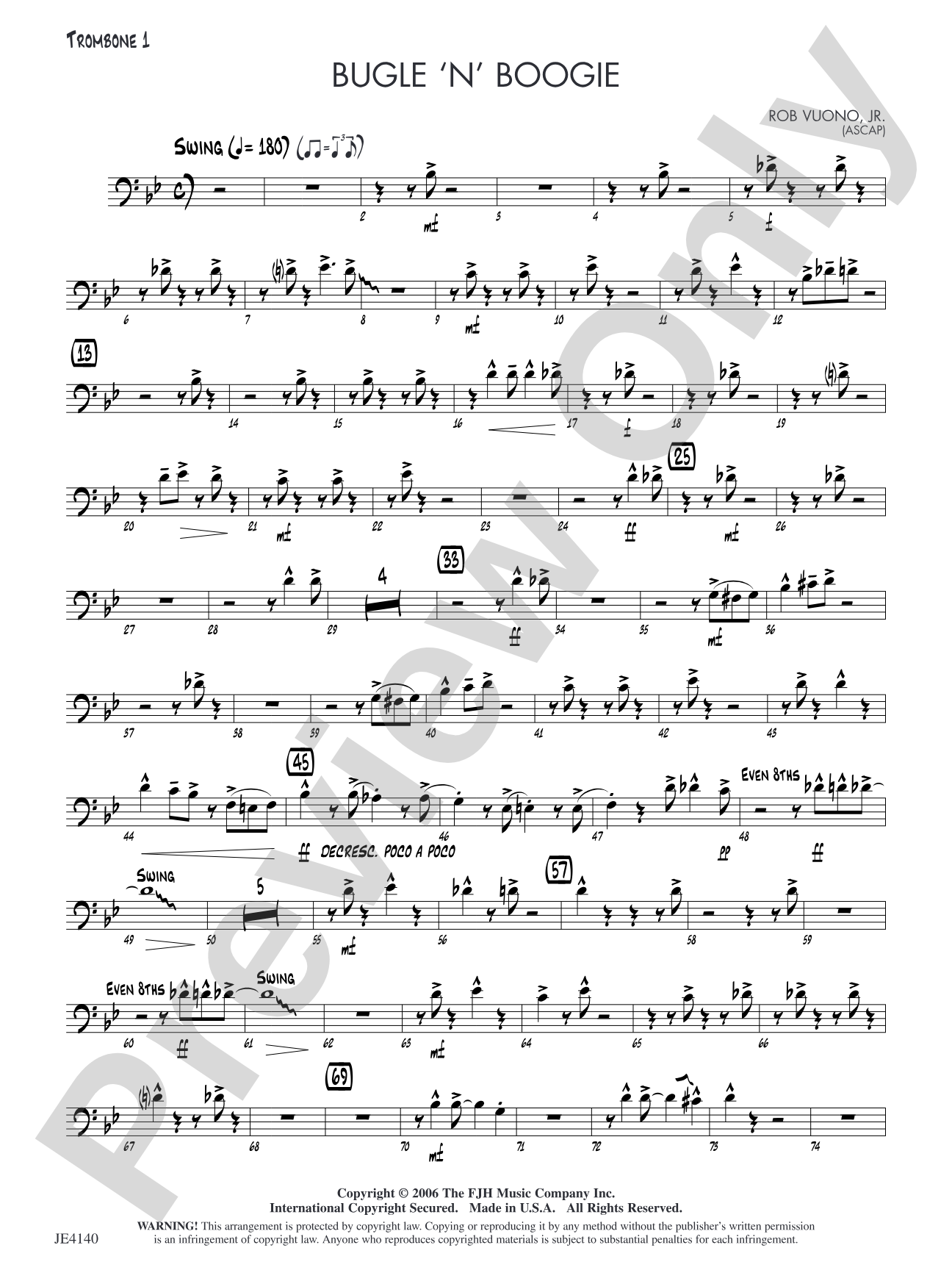 Bugle 'n' Boogie: Trombone 1