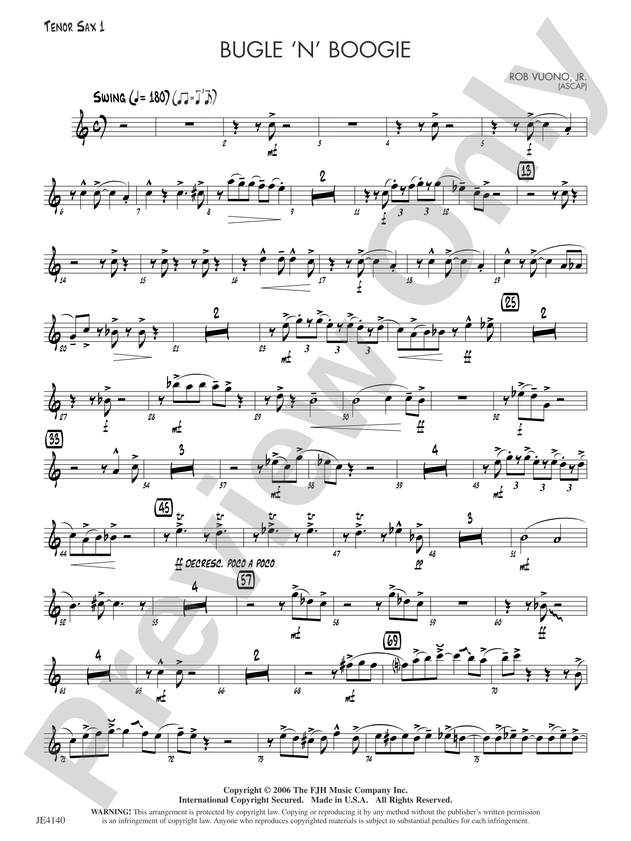 Bugle 'n' Boogie: Tenor Sax 1