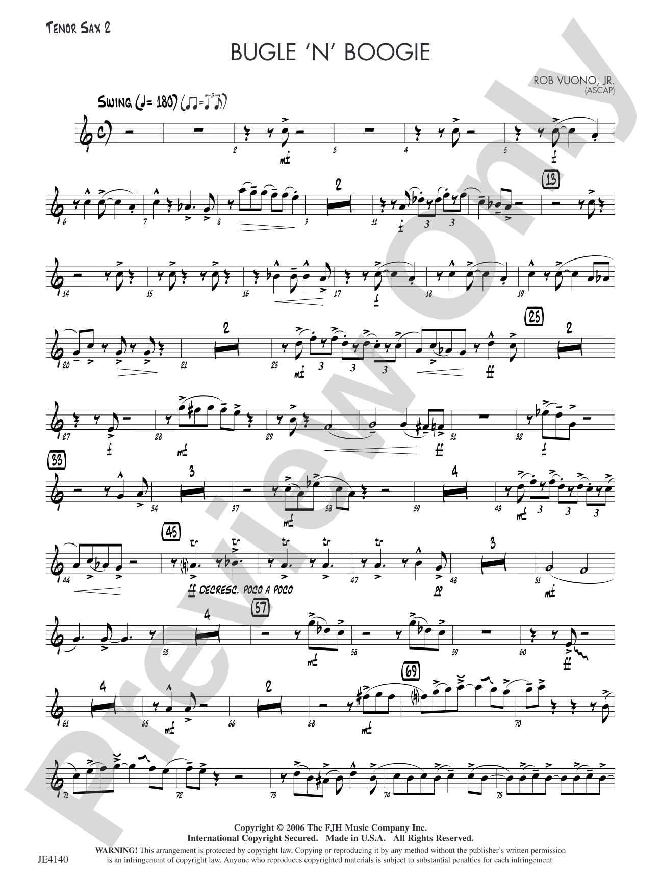 Bugle 'n' Boogie: Tenor Sax 2
