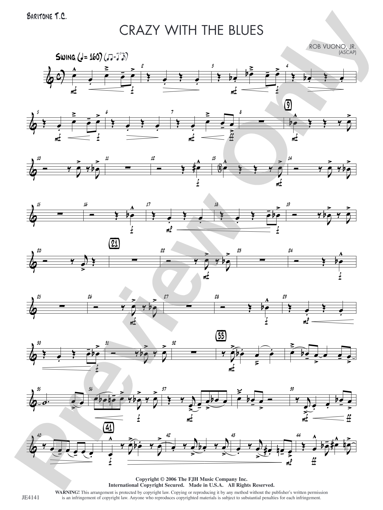 Crazy with the Blues: Baritone T.C. (Alternate Part)