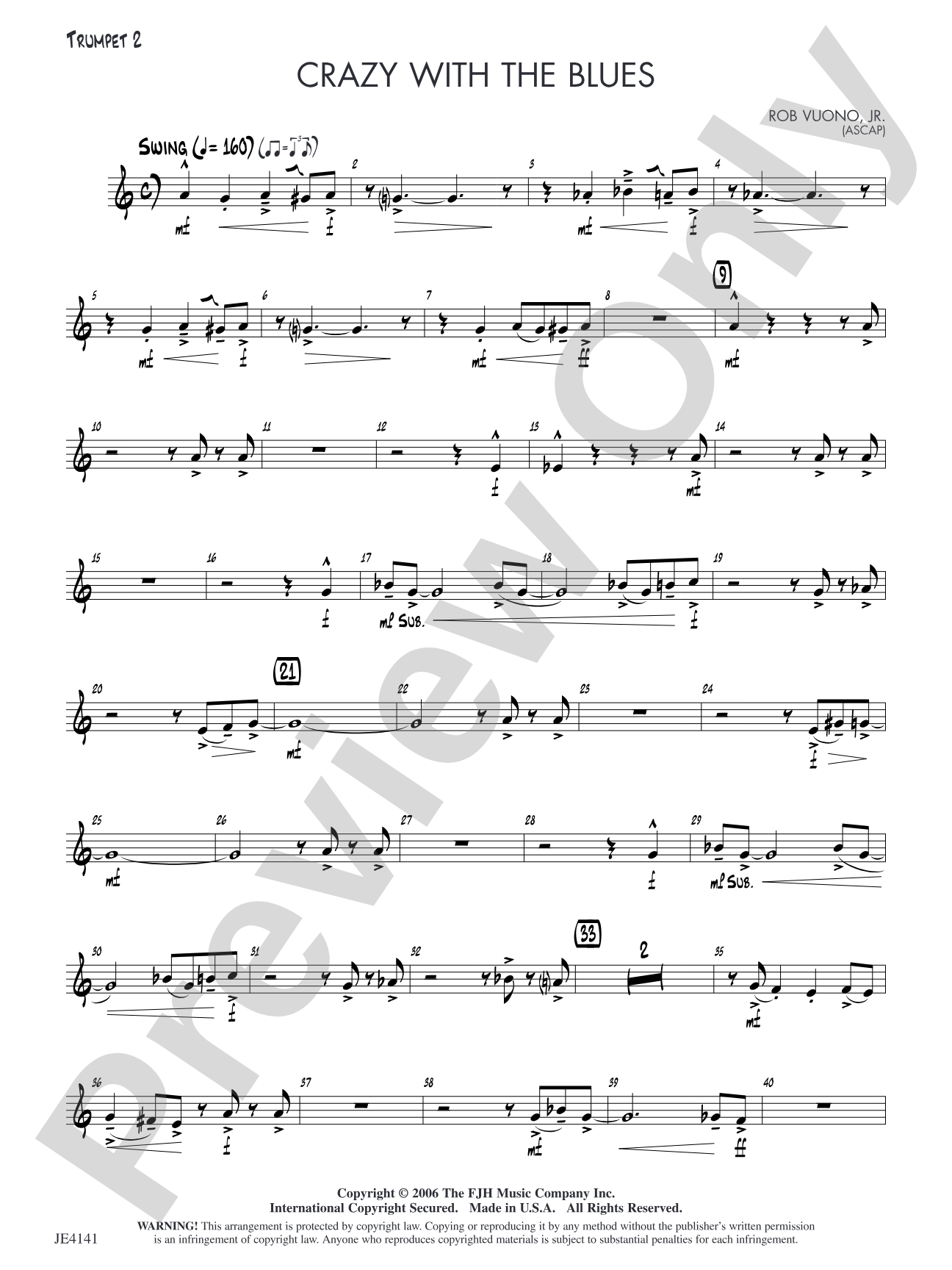 Crazy with the Blues: Trumpet 2