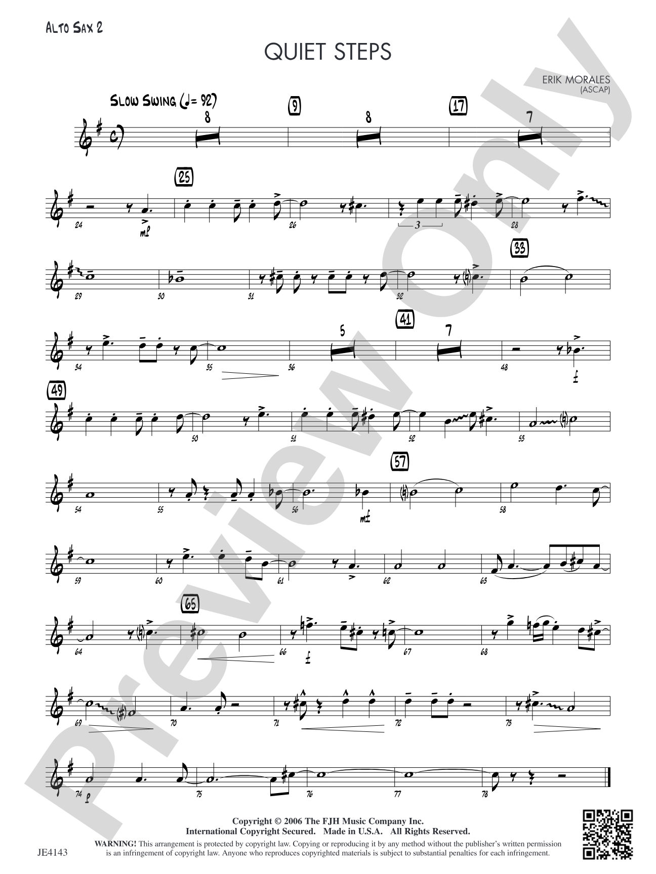 Quiet Steps: Alto Sax 2