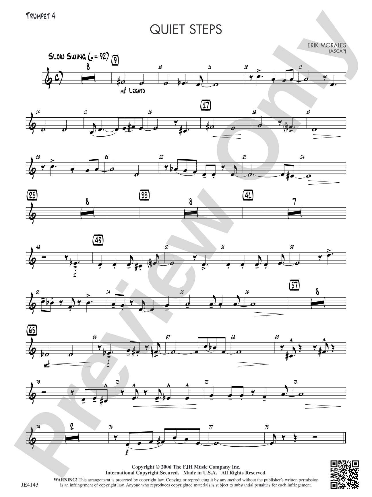 Quiet Steps: Opt. Trumpet 4