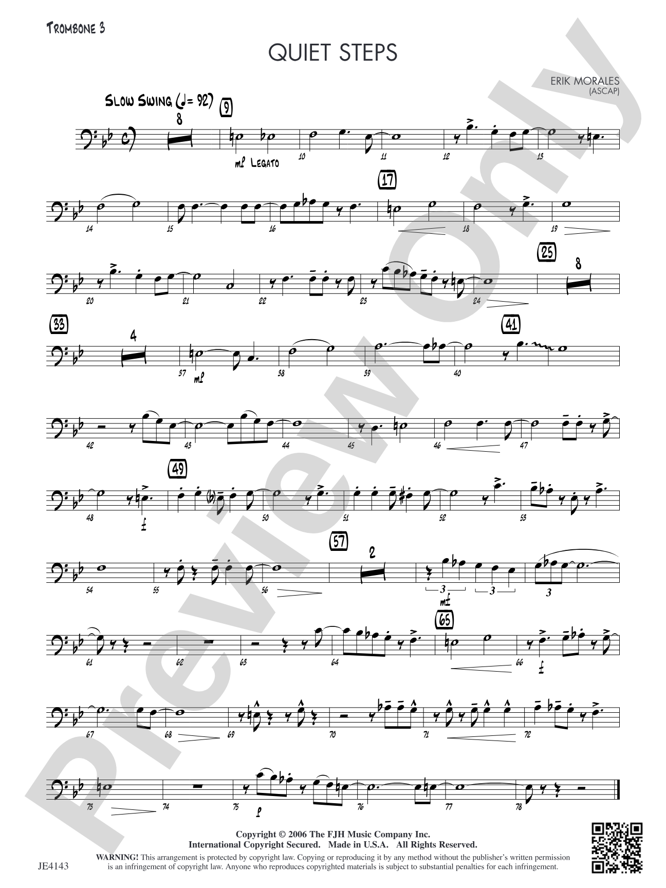 Quiet Steps: Opt. Trombone 3