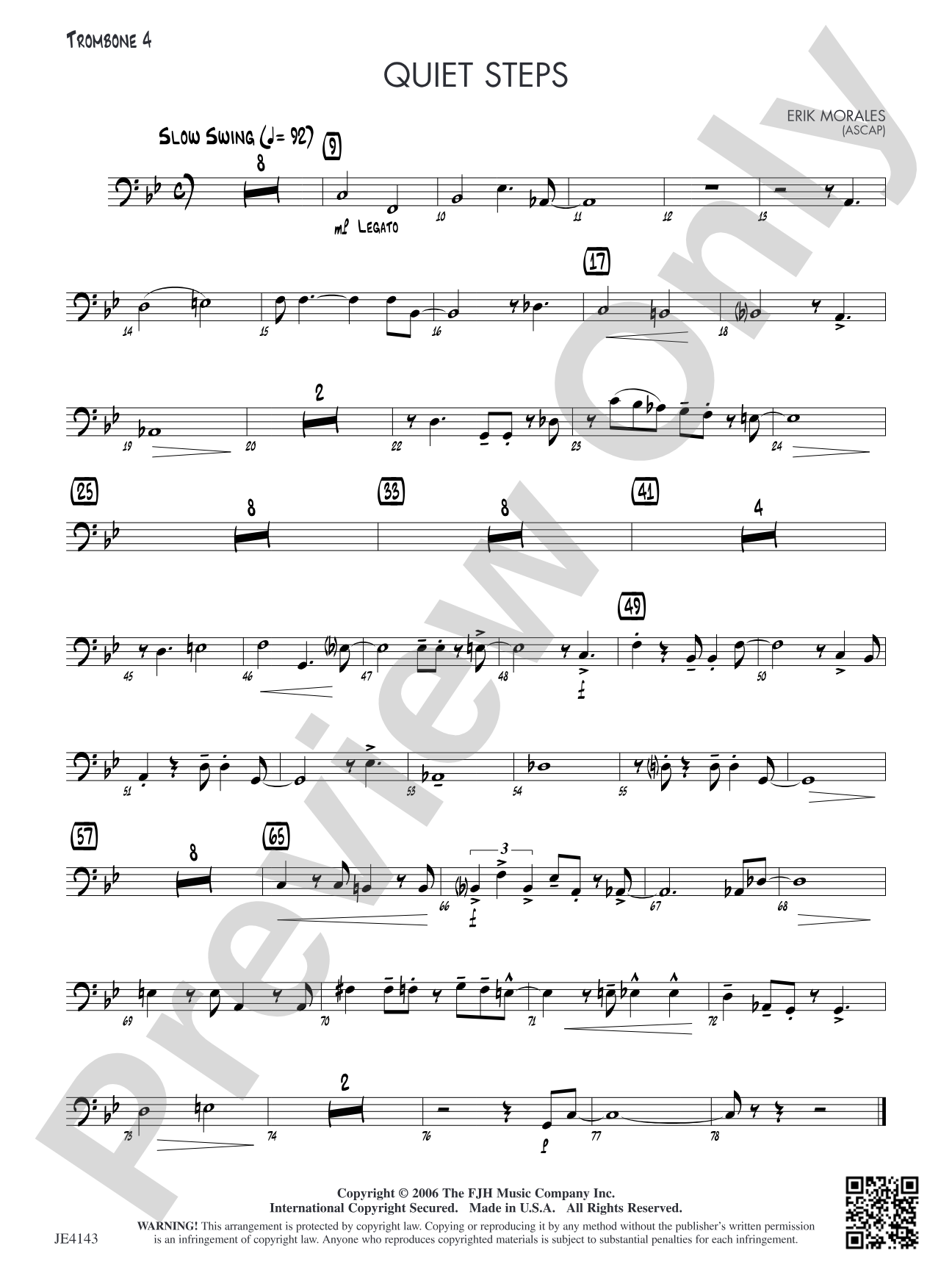Quiet Steps: Opt. Trombone 4