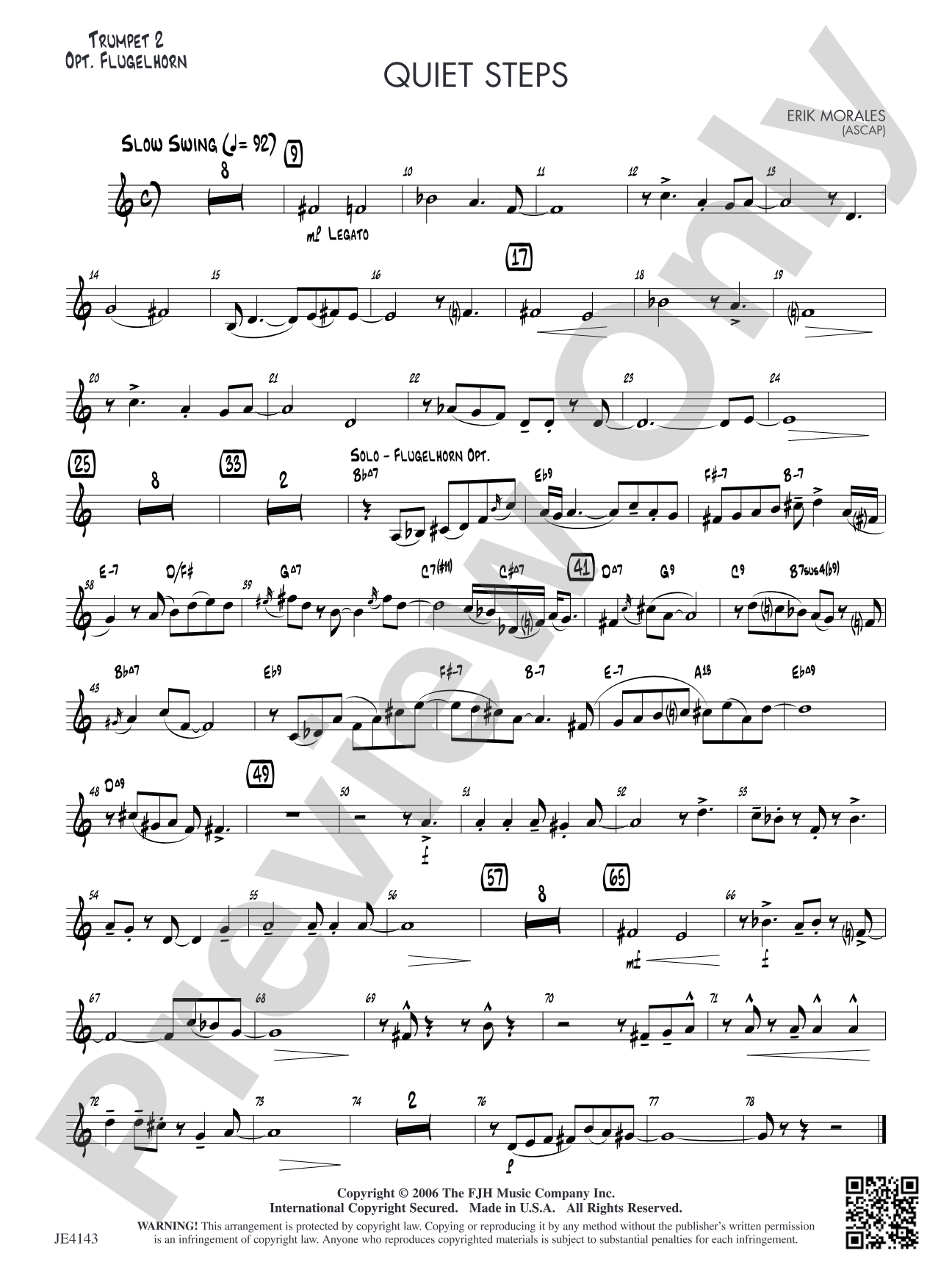 Quiet Steps: Trumpet 2/Opt. Flugelhorn