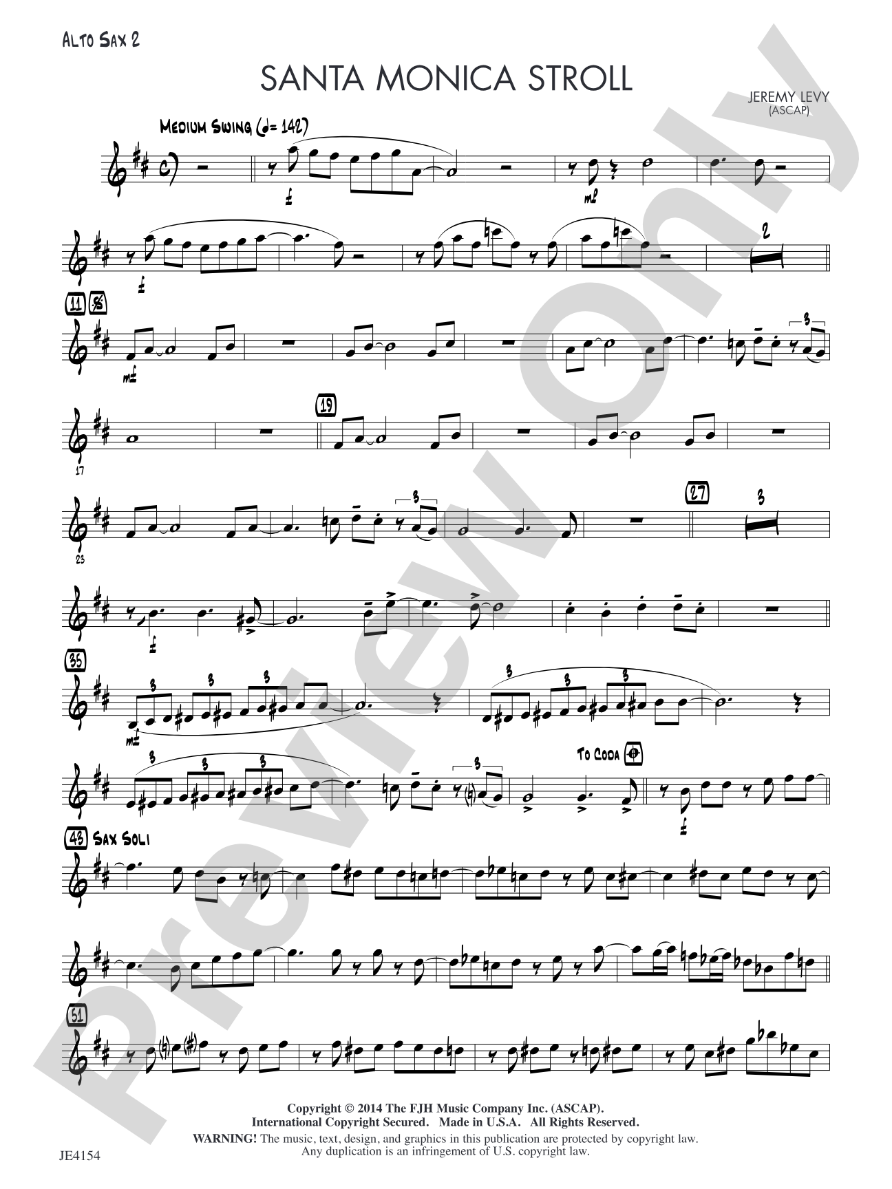 Santa Monica Stroll: Alto Sax 2