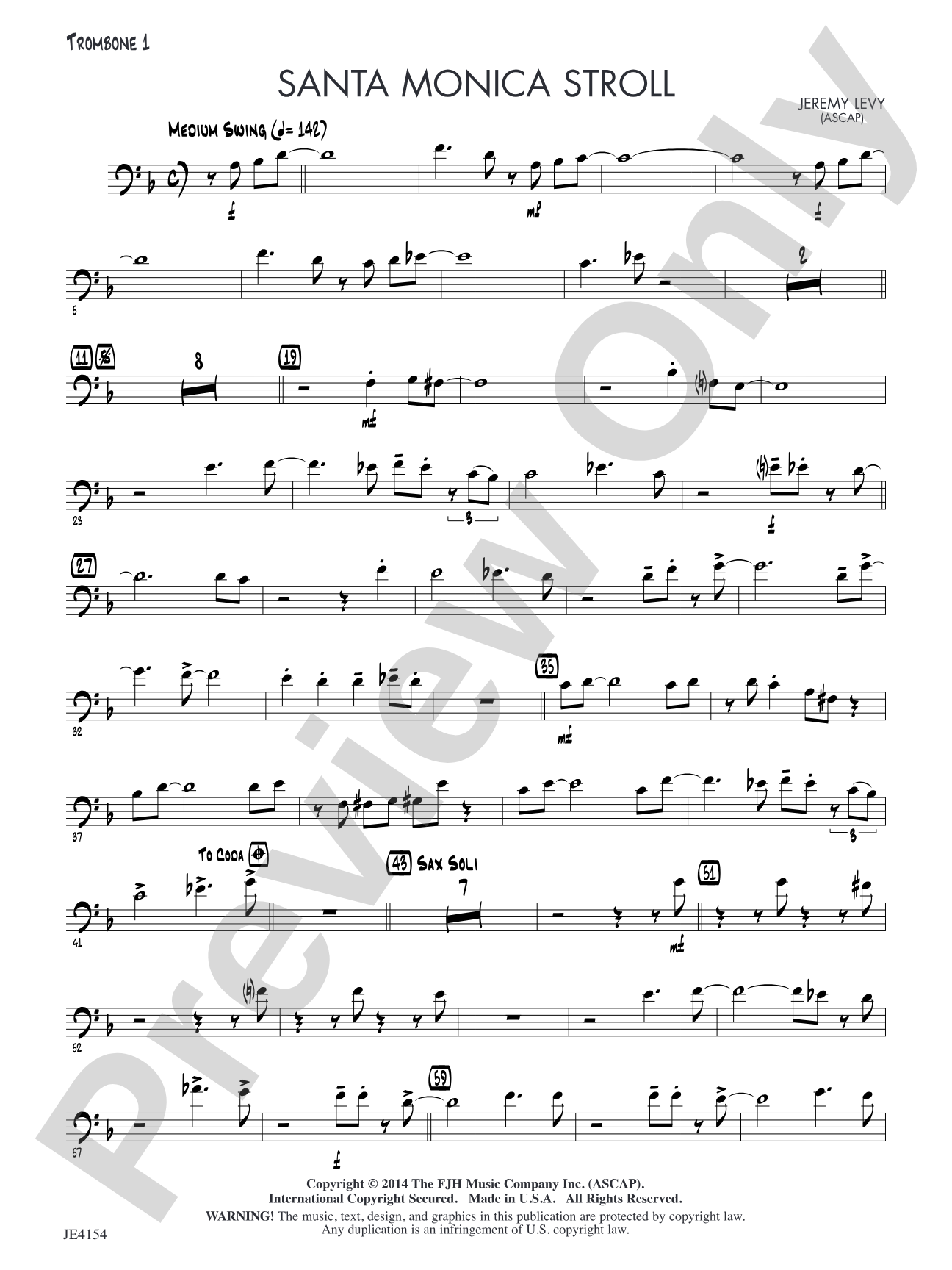 Santa Monica Stroll: Trombone 1